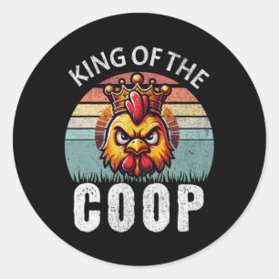 Kung i Coop-Argen pappa Chicken Fars dag Runt Klistermärke