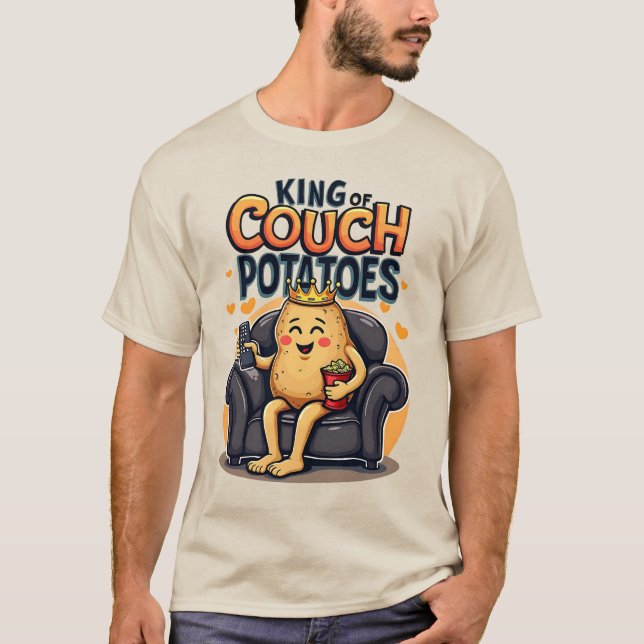 Kung i Couch Potatis - Lazy Potato T Shirt (Framsida)