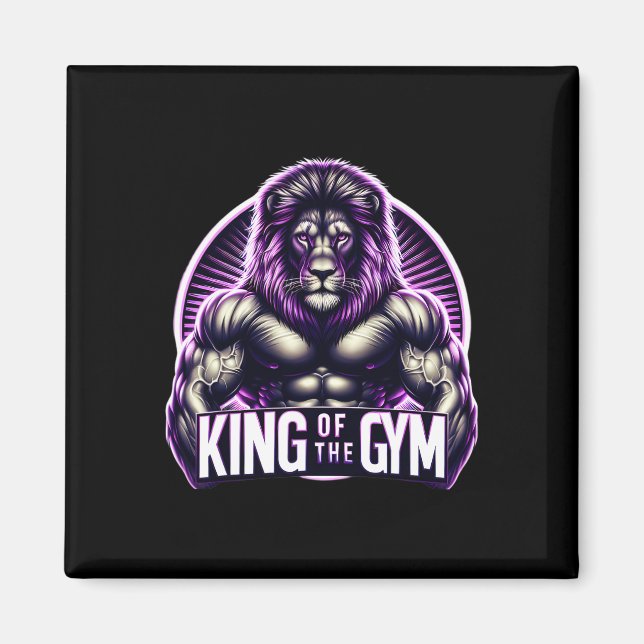 Kung i den Lejona boskapsuppbyggnaden av Gym Flexi Magnet (Framsidan)