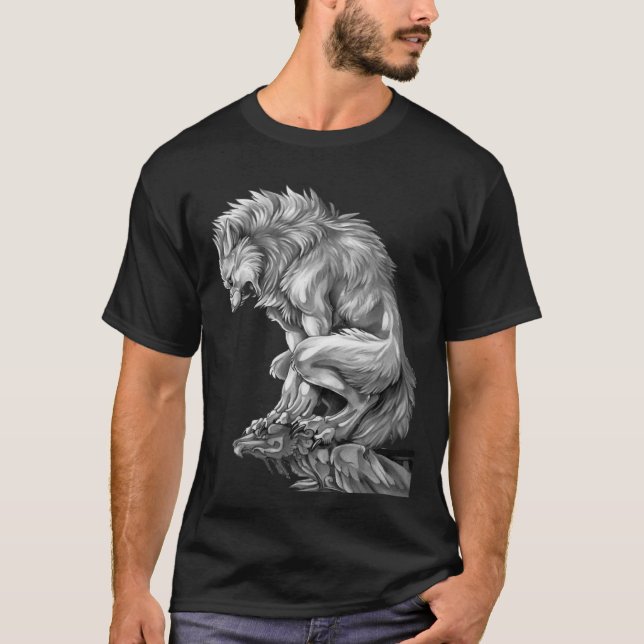Kung i den medeltida Vargen av varulv Monst T Shirt (Framsida)