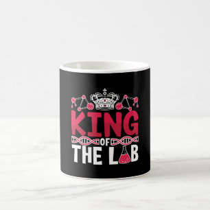 Kung i den tekniska vetenskapen vid laboratoriet f kaffemugg