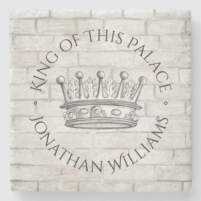 Kung i detta Palace Krona med Namn Stenunderlägg (Framsidan)