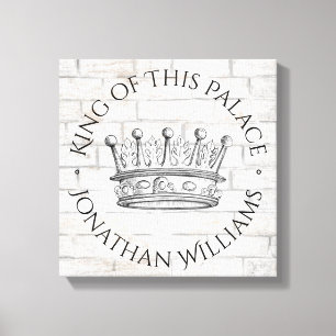 Kung i detta Palace-Royal Krona med Namn Canvastryck