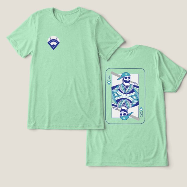 Kung i Diamonds Baseball Shirt T Shirt (Design fram och bak)
