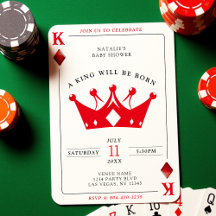 Kung i Diamonds Casino Poker Card Boy Shower