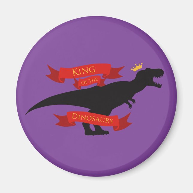 Kung i dinosaurierna magnet (Framsidan)