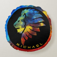 Kung i djungelns lejona vattenfärgsmonogram namn