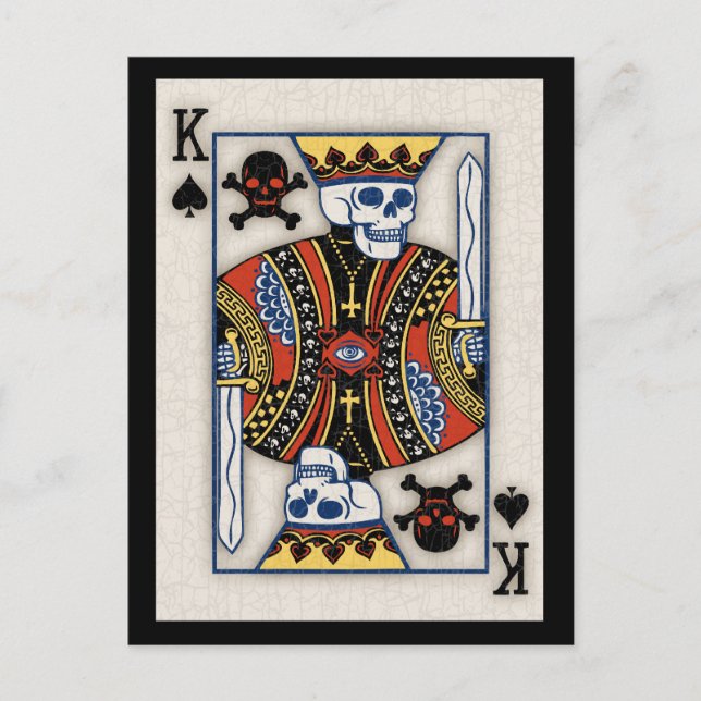 Kung i Döskallar Vykort (Framsida)