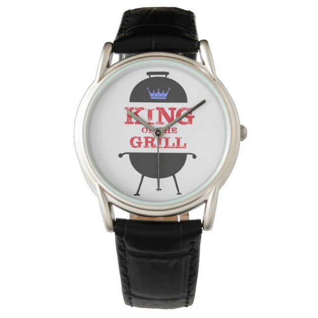 Kung i galler, blå Krona-rött Armbandsur (Framsida)