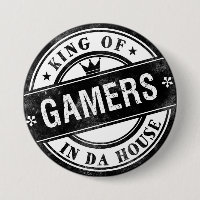 Kung i Gamers Funny Button for Nerds and Geeks