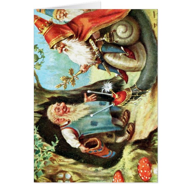 Kung i Gnomes Hälsningskort (Framsidan)