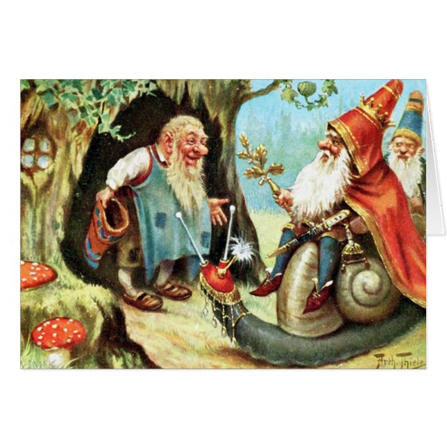Kung i Gnomes Hälsningskort (Framsidan Horizontal)