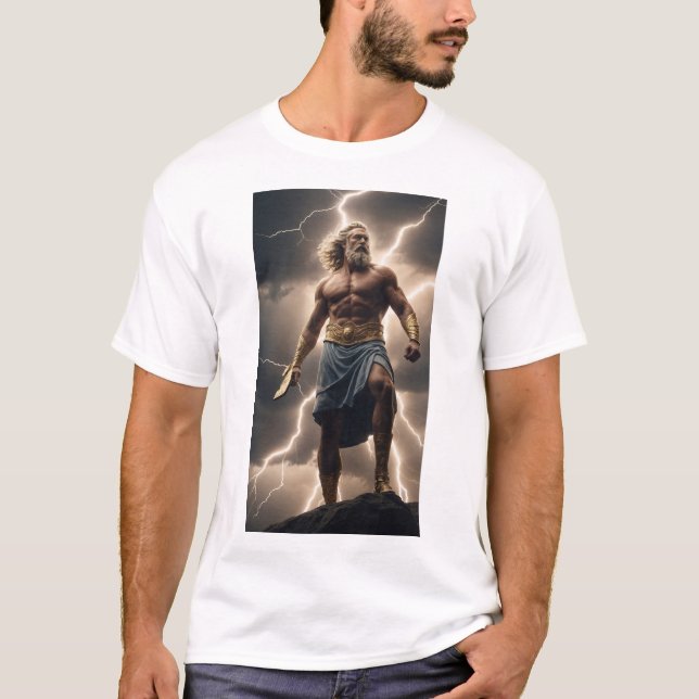Kung i Gods Zeus - Grekisk mytologi T Shirt (Framsida)