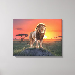 Kung i Golden Light Canvastryck