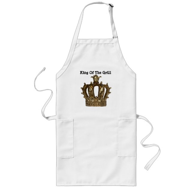 Kung i Grill Apron Långt Förkläde (Framsidan)