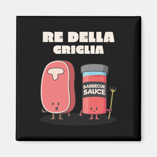 Kung i Grill Bbq Barbecue Grill Magnet (Framsidan)