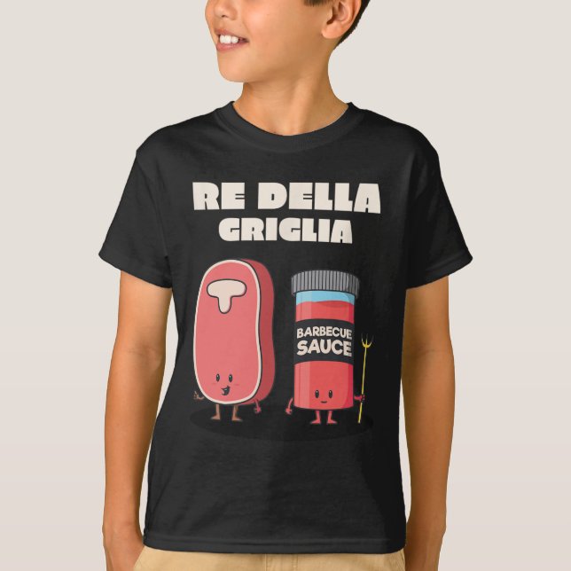 Kung i Grill Bbq Barbecue Grill T Shirt (Framsida)