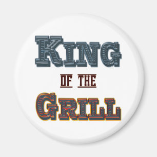 Kung i Grill BBQ Cooking Slogan Fridge Magnet
