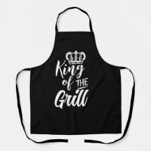 Kung i Grill Funny Aprons för manar - BBQ Humor