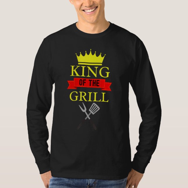 Kung i Grill Grilling Barbeque Kung T Shirt (Framsida)