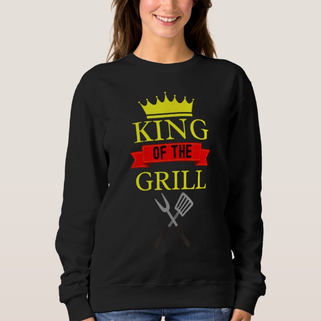 Kung i Grill Grilling Barbeque Kung T Shirt (Framsida)