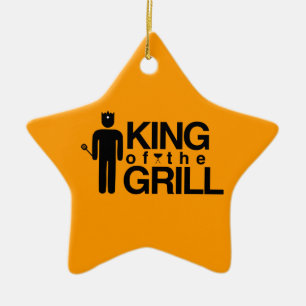 Kung i Grill Julgransprydnad Keramik