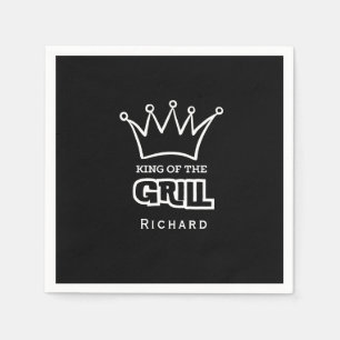 Kung i Grill, monogrammad BBQ krona Pappersservett