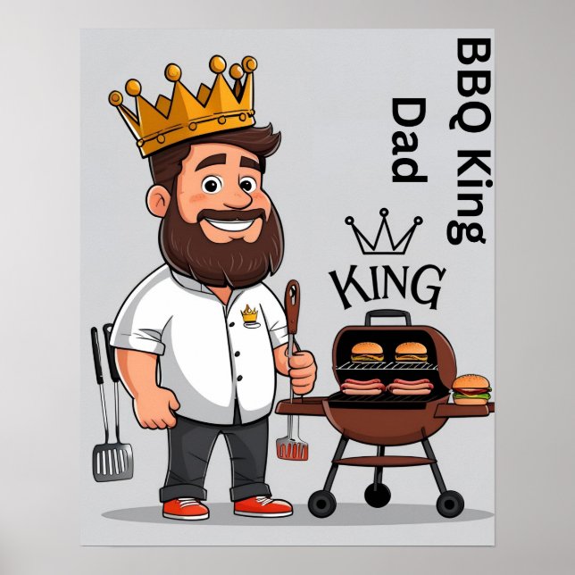 Kung i Grill Pappa Digital Poster (Framsidan)