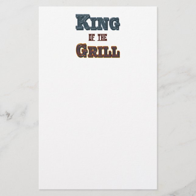 Kung i Grill Stationery Brevpapper (Framsida)