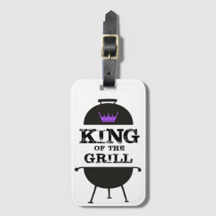 Kung i Grill, Svart Lila Krona Bagagebricka