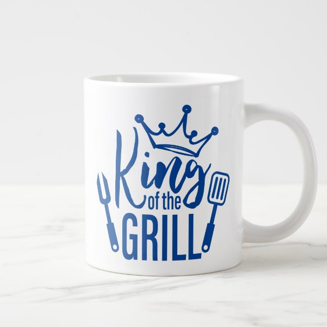 Kung i Grill Typography Jumbo Mugg (Höger)
