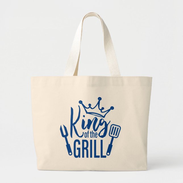 Kung i Grill Typography Jumbo Tygkasse (Framsidan)