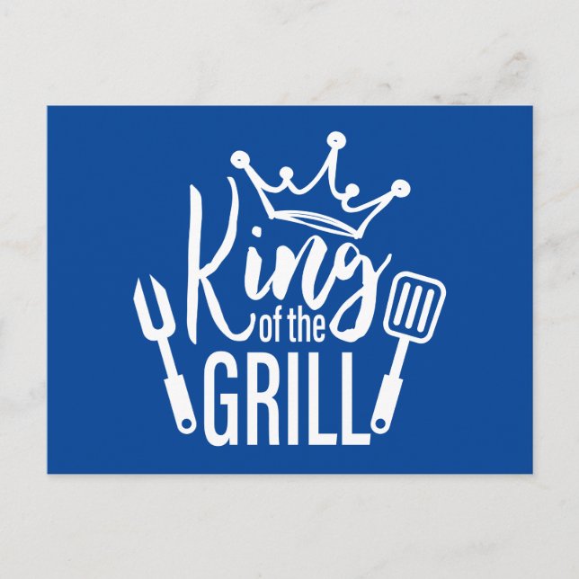 Kung i Grill Typography Vykort (Framsida)