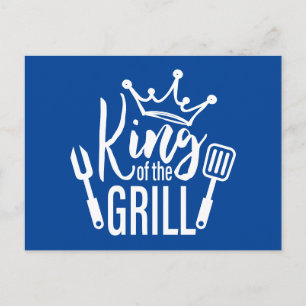 Kung i Grill Typography Vykort