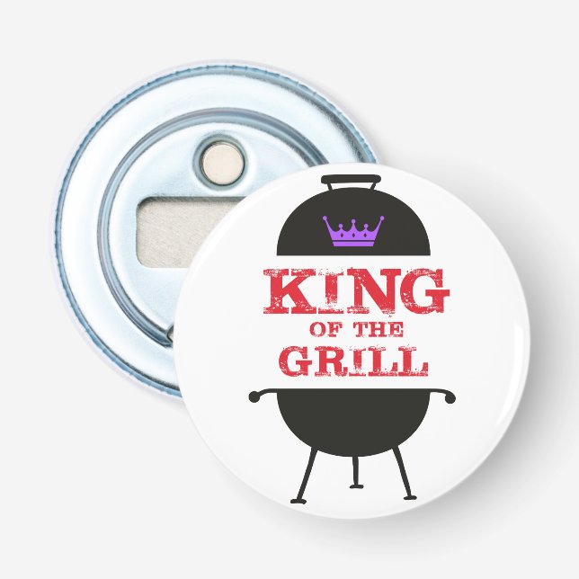 Kung i grillen, svart Lila Krona Red Flasköppnare (Framsidan)