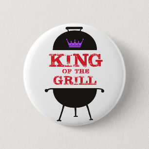 Kung i grillen, svart Lila Krona Red Knapp