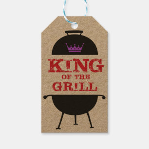 Kung i grillen, svart Lila Krona Red Presentetikett