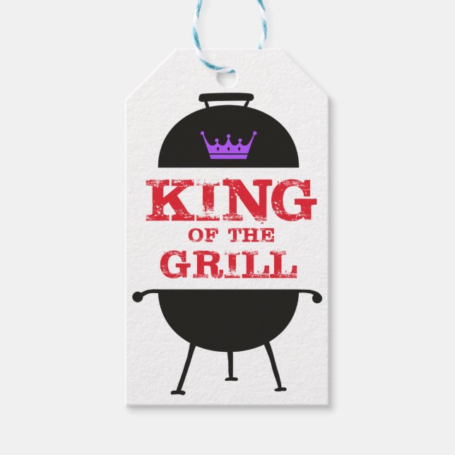 Kung i grillen, svart Lila Krona Red Presentetikett (Framsidan)
