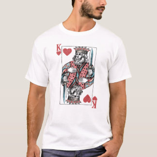 Kung i Hearts Alla hjärtans dag för manar T Shirt