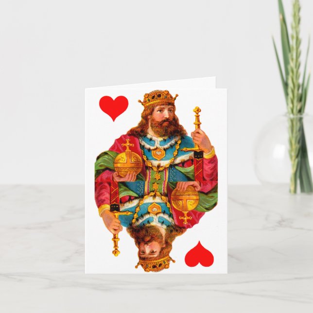Kung i Hearts Anteckningskort (Framsida)