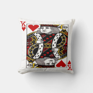 Kung i Hearts Cards Decorative Dekorativ kudde