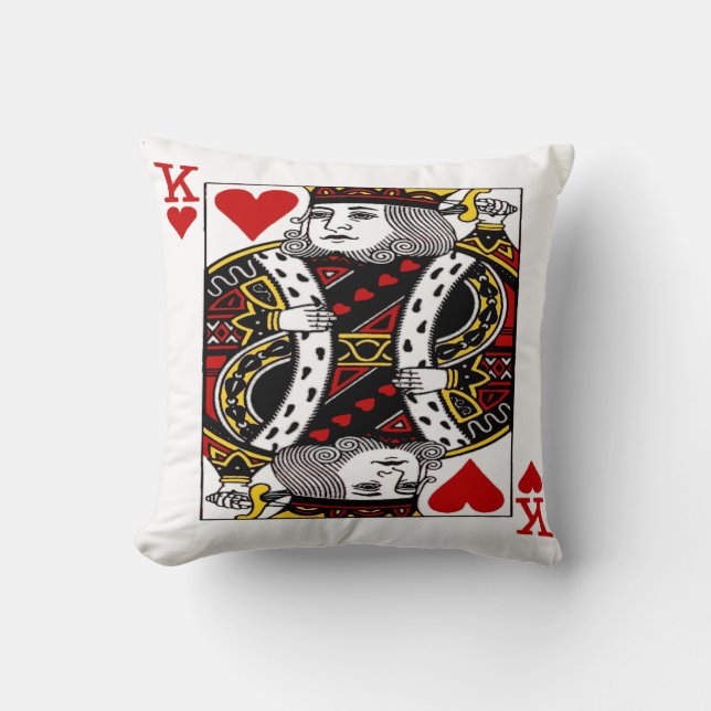 Kung i Hearts Cards Decorative Dekorativ kudde (Framsida)