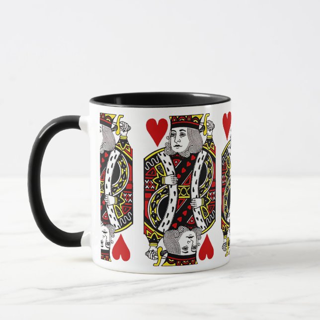 Kung i Hearts designkaffe Mugg (Vänster)