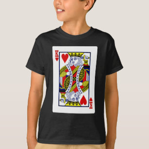 Kung i Hearts från traditionella kortdäck T-Sh T Shirt