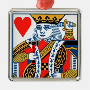 Kung i Hearts med hammare och svärd Julgransprydnad Metall