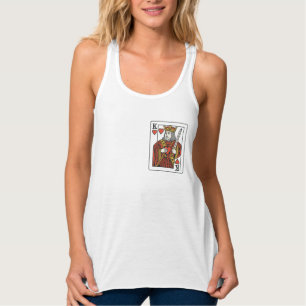 Kung i Hearts - Regal Red & Guld Linne Med Racerback
