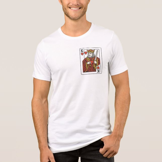 Kung i Hearts - Regal Red & Guld T Shirt (Framsida)