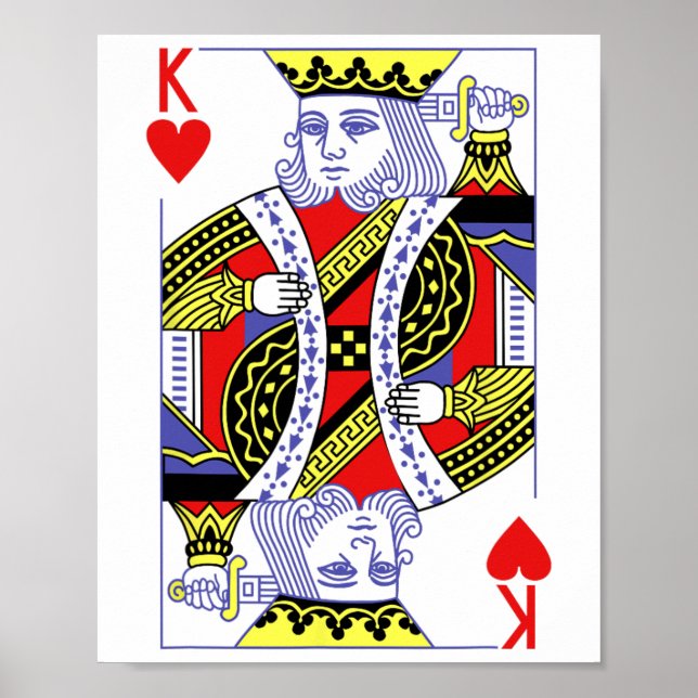 Kung i Hearts Royal Flush Costume Halloween Playi Poster (Framsidan)