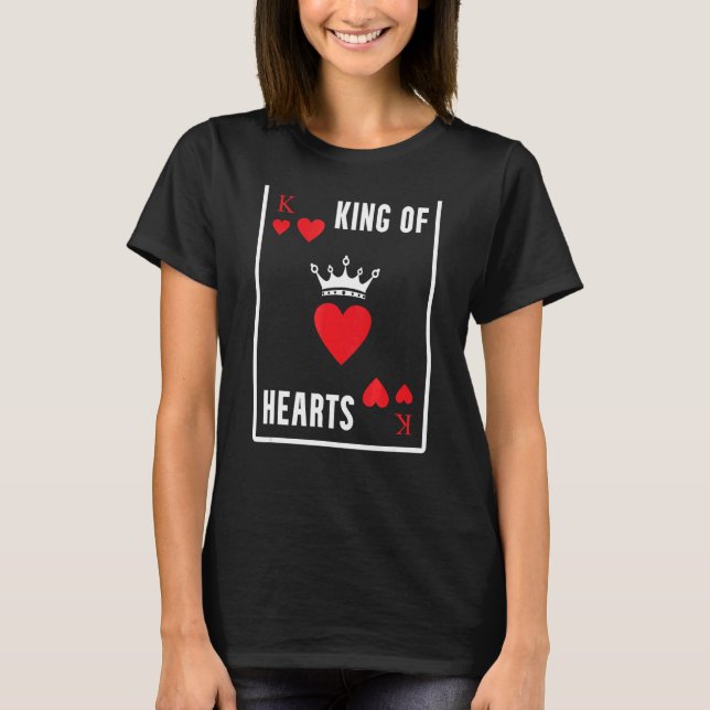 Kung i Hearts Texas Holdem Poker T Shirt (Framsida)