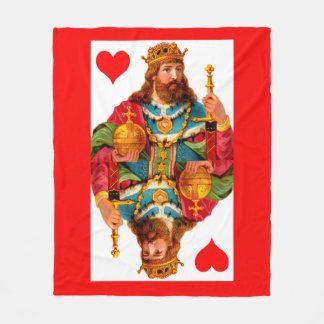 Kung i Hearts-utskriften Fleecefilt